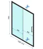 A diagram of a shower door with dimensions indicated. Anteprima dell’immagine prodotto