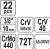 Yato Yt-38561 3/8" Werkzeugset 22-Teilig. Produktbild-Vorschau 13