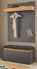 Garderobe Set 3-teilig "Center" in grau matt und Wotan Produktbild-Vorschau 1