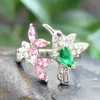 Eleganter offener Ring mit Zirkonia, Blumen- und Produktbild-Vorschau 6