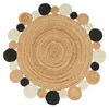 TT Home Wohnzimmer Teppich Rund Jute Modern Ethno Boho Produktbild-Vorschau 1