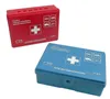 Two first aid kits, one red and one blue, are shown against a white background. Produktbild-Vorschau