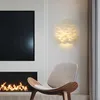 Wandleuchte 30CM Moderne Kreative Weiße künstliche Feder Produktbild-Vorschau 5