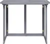 A gray wooden balcony table is shown against a white background. Produktbild-Vorschau