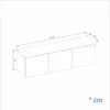 KOMTO TV Lowboard Hängend 130 cm – TV Unterschrank, Produktbild-Vorschau 4