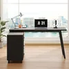okwish Schreibtisch Eckschreibtisch mit Drei Schubladen und Produktbild-Vorschau 2