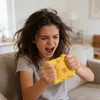 Gelber Käse-Quetschball – Stressabbau-Käsewürfel-Fidget-Toy Produktbild-Vorschau 5