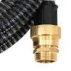 Saugschlauch mit Messing-Anschlüssen Schwarz 1,1" 5 m PVC Produktbild-Vorschau 3