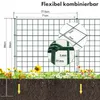 Gitterzaun Grün, 5-teiliges Metall-Steckzaun-Set, Produktbild-Vorschau 4