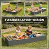 AIYAPLAY Sandkasten 2-teilig 150x90 cm Sandkiste aus Holz Produktbild-Vorschau 5