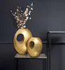 Set da 2 vasi decorativi FineBuy in alluminio dorato con Anteprima dell’immagine prodotto 2