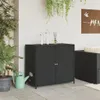 Mobile da giardino nero 83x45x76 cm in poly rattan Anteprima dell’immagine prodotto 9