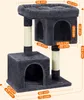 A diagram of a cat tree with dimensions indicated by measurement lines and text. Produktbild-Vorschau