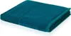 A folded teal towel is shown on a white background. Produktbild-Vorschau