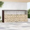 vidaXL Schowek na drewno opałowe Stal ocynkowana 330x84x152 Podgląd zdjęcia produktu 3