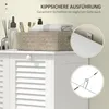 HOMCOM Skriňa na bielizeň, kúpeľňová skriňa s 2 košmi na Náhľad obrázku produktu 6