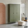 sweeek - Garderobe mit Heveaholz und Metall 5 Regalböden Produktbild-Vorschau 5