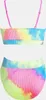 Damen Bikini Set U Ausschnitt High Waist Batik Regenbogen Produktbild-Vorschau 5