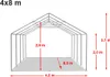 TOOLPORT Tente de stockage 4x8 m abri bâche PVC 750 N Voir les images du produit 10