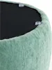 Pouf SIBIU rond en tissu vert – Ø50x40 cm Voir les images du produit 5