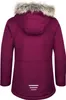 The back view of a purple winter jacket with a faux fur hood. Produktbild-Vorschau