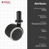 Möbelset, Dorn 8mm, mit Hülse Durchmesser 50mm/40kg, für Produktbild-Vorschau 3