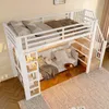 Flieks Etagenbett 90x200cm mit Regal, Hochbett mit Treppe Produktbild-Vorschau 4