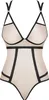 Nudelia Body voyant - Peau/Noir S/M Voir les images du produit 5