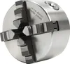 A close-up studio shot of a four-jaw chuck for a lathe. Podgląd zdjęcia produktu