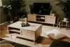 CALICOSY - Meuble TV 2 portes L150 cm - Impression Rotin - Voir les images du produit 2