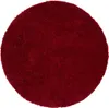 A circular, dark red rug is shown from a top-down perspective against a white background. Anteprima dell’immagine prodotto