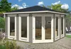 Alpholz 5-Eck Gartenhaus Maja aus Massiv-holz, Gerätehaus Produktbild-Vorschau 1