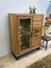 Vitrine Tina Highboard in Wildeiche geölt Teilmassiv Breite Produktbild-Vorschau 2