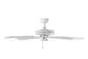 A white ceiling fan with four blades against a white background. Náhled obrázku produktu