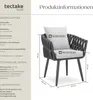 tectake® Stuhl Lugano im Rope-Design mit Aluminiumgestell Produktbild-Vorschau 5