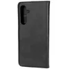 A black flip case for a smartphone, shown from the side. Produktbild-Vorschau
