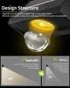Close-up of a solar light's design structure, with a comparison diagram below. Produktbild-Vorschau