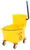 vidaXL Secchio per mop con pressa e rotelle Giallo 36 L in Anteprima dell’immagine prodotto 7