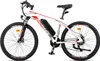 A white electric bicycle with red accents is shown against a white background. Náhled obrázku produktu
