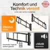 A collage of images showcasing a TV wall mount with various features highlighted. Voir les images du produit
