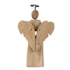 Clayre & Eef Dekorationsfigur Engel 22 cm Braun Holz Produktbild-Vorschau 3