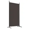 A single brown room divider with black metal legs on a white background. Produktbild-Vorschau