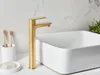 BELIANI Hohe Waschtischarmatur Gold aus Messing Matt Produktbild-Vorschau 2