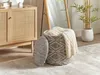 FineBuy Sitzhocker mit Stauraum aus Stoff 40cm Grau Rund Produktbild-Vorschau 2
