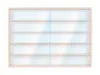 An empty wooden display shelf. Produktbild-Vorschau
