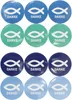 Oblique Unique 24 Fisch Sticker Danke Aufkleber Kommunion Produktbild-Vorschau 1