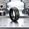 Herrenring schwarz: Edelstahl Ring „Stahlseil“ 65 (20.6 mm Produktbild-Vorschau 1