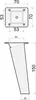 Technical drawings of furniture legs with dimensions. Produktbild-Vorschau