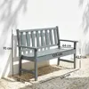 Gartenbank 2-Sitzer wetterfest Kunststoff Holzoptik 240kg Produktbild-Vorschau 3