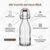 gouveo 12er Set Glasflasche 250 ml rund mit Bügelverschluss Produktbild-Vorschau 3